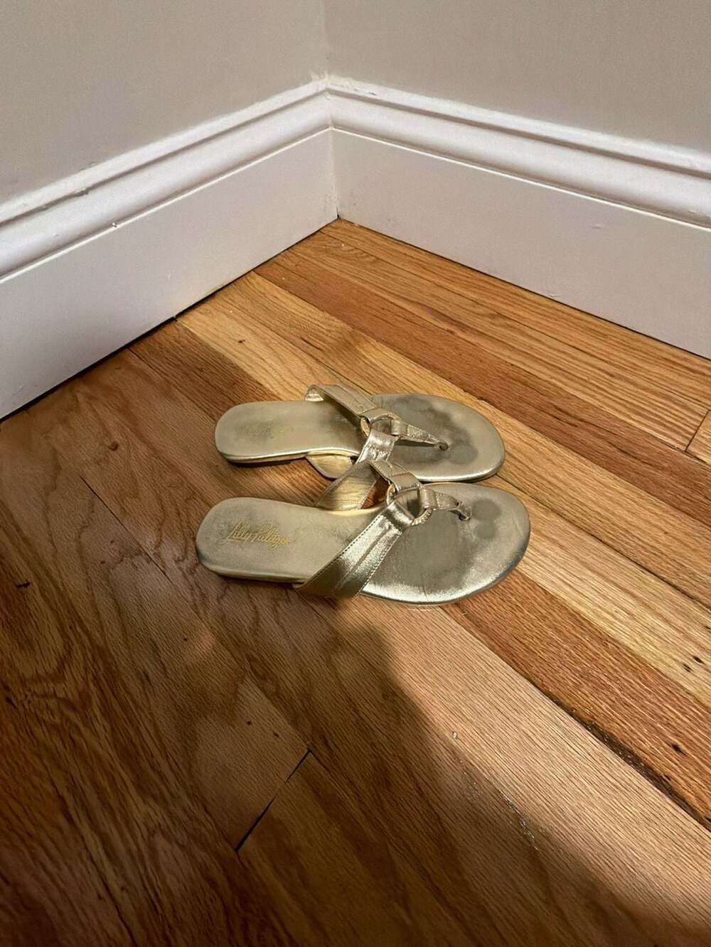 Lilly Pulitzer Mckim Wedge Sandal Gold Metallic size 6